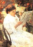 Mary Cassatt Woman Reading in a Garden China oil painting reproduction